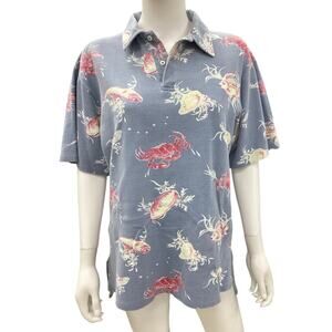 Vintage Polo By Ralph Lauren Top Unisex Size M 1993 Collection Sea Critters Blue